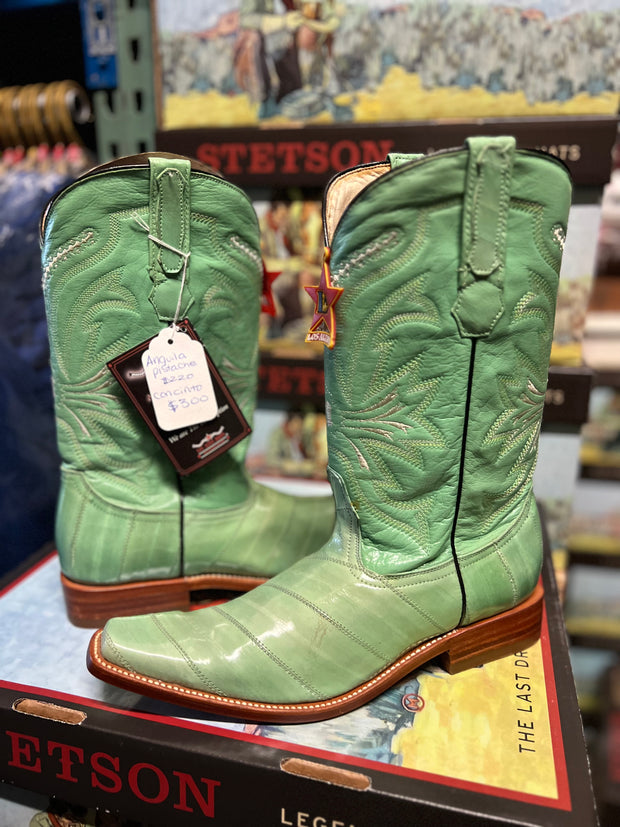 Los Altos Piel Anguila Color Pistache Horma Versace 8.5 USA 27.5 MX