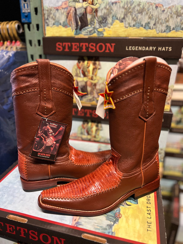 Los Altos Piel Lizard Color Cognac Horma Versace 8.5 USA 27.5 MX