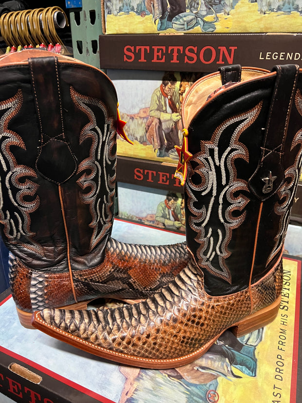 Los Altos Piel Python Color Cognac Horma 6X 10 USA 29 MX