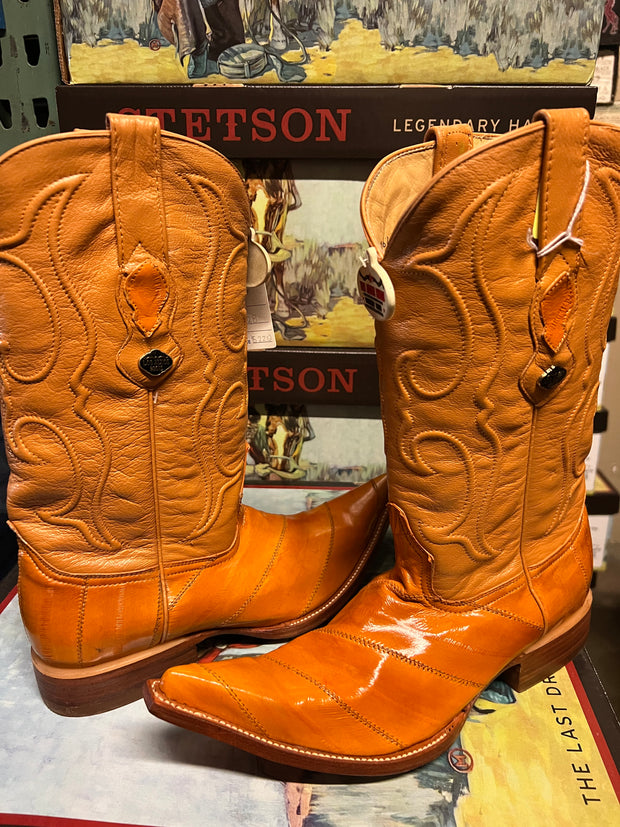 Los Altos Piel Anguila Color Buttercup Horma 3X Toe 9 USA 28 MX