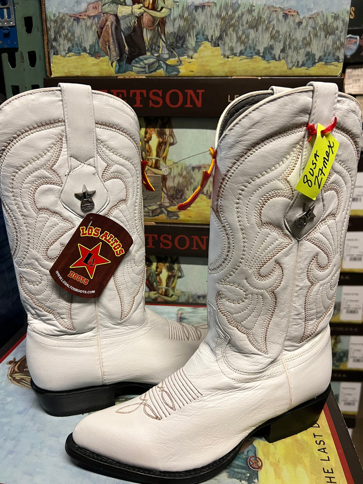 Los Altos Piel Venado Color Blanca Horma J Toe 8 USA 27 MX