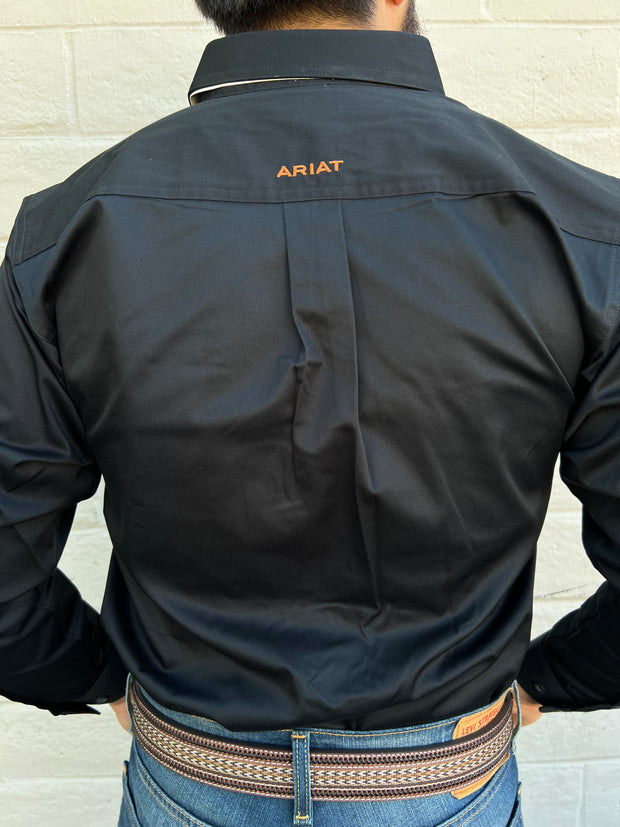 Ariat Solid Twill Black/Bronze Classic Long Sleeve Shirt