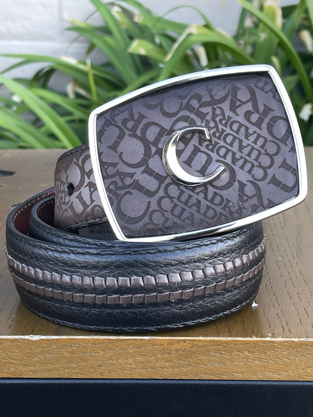 Cuadra Black Modern Fashion Leather Belt