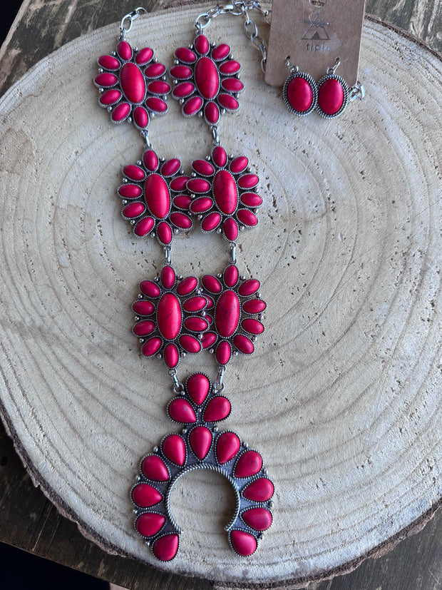 Red Concho Necklace