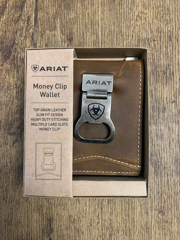 Ariat Mens Bifold Bottle Opener Money Clip