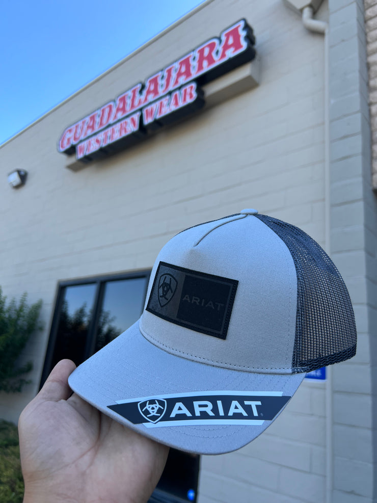 Ariat Light Grey / Black Patch Cap