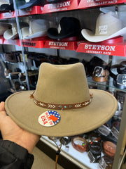 Stetson Crushable Wool Water Resistant Hat - BROWN (Large)