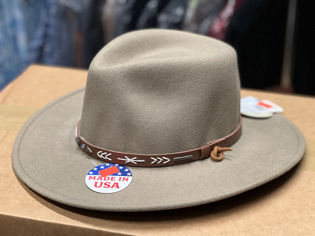Stetson Crushable Wool Water Resistant Hat - BROWN (Medium)