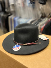 Stetson Crushable Wool Water Resistant Hat - BLACK (Medium)
