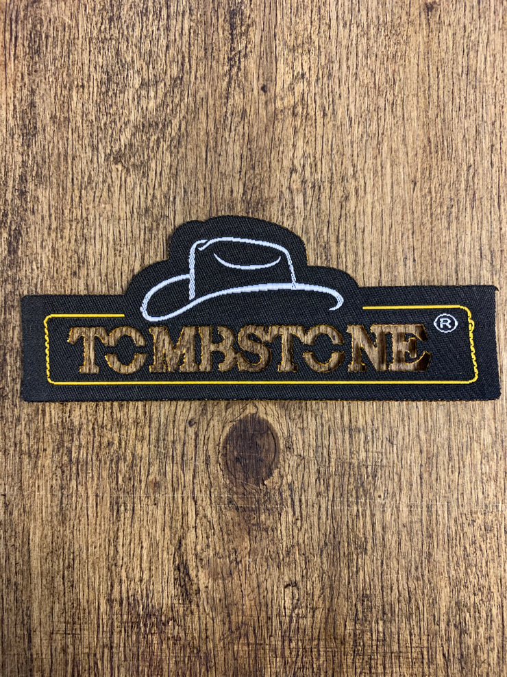 Tombstone Black / Yellow Patch *See Through* (Peel & Stick Patch)