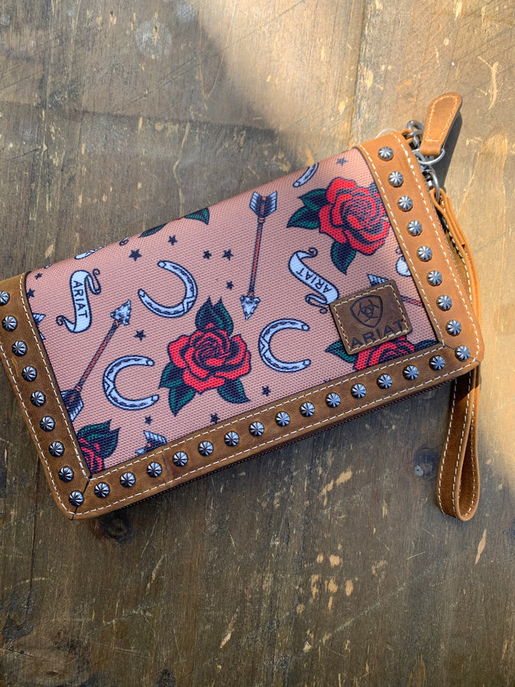 Ariat Floral Horseshoe Wallet