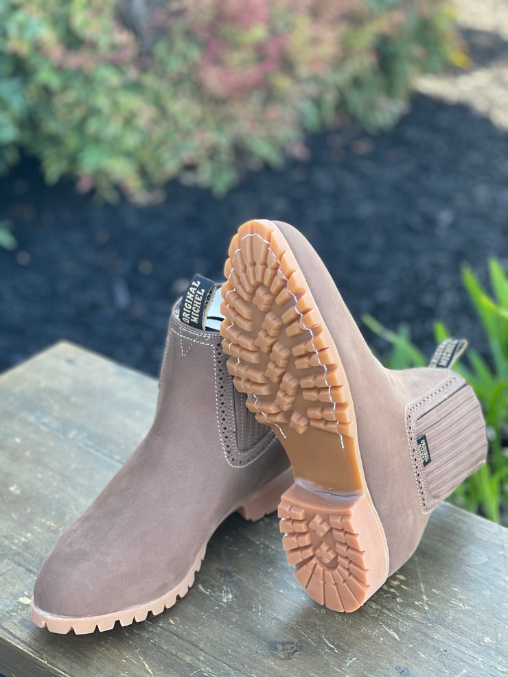 Original Michel Charro Nobuk Taupe Industrial Sole Botines