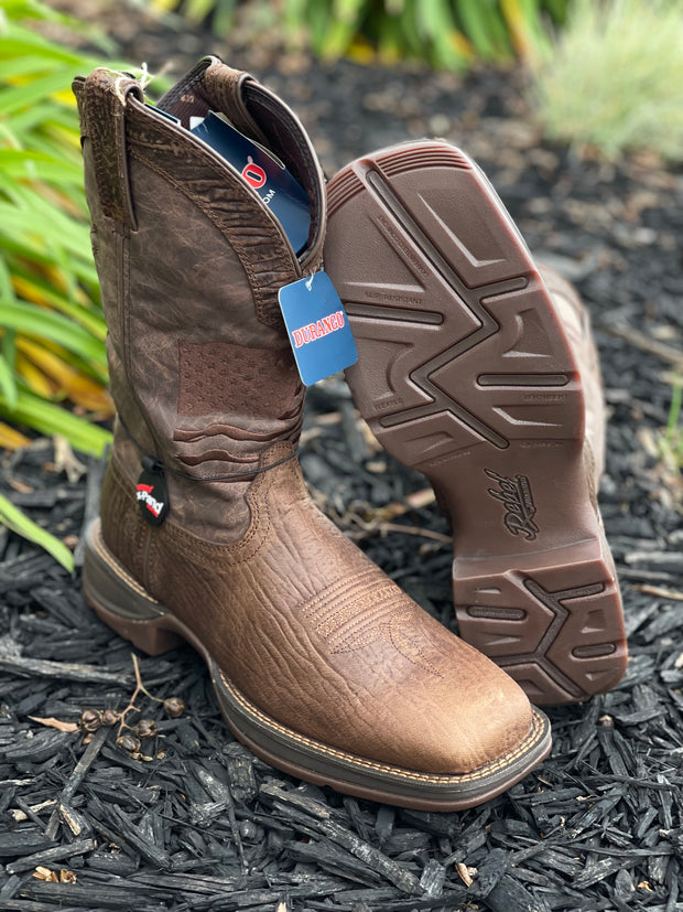 Rebel Distressed Flag Embroidery Durango Western Boot