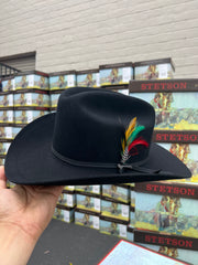 Stetson 6x Spartan Black Cowboy Felt Hat Sinaloa (Copa Chica Falda/Brim 3.5")