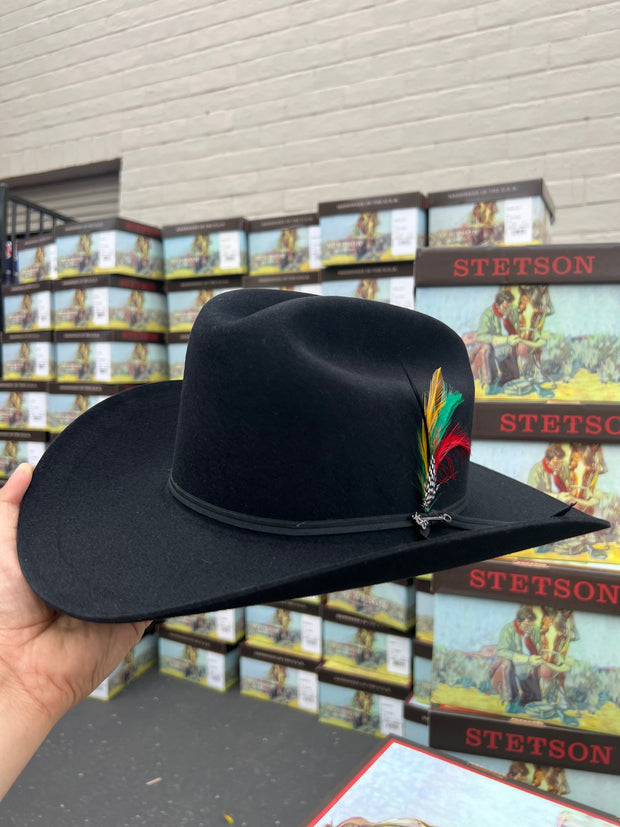 Stetson 6x Spartan Black Cowboy Felt Hat Sinaloa (Copa Chica Falda/Brim 3.5")