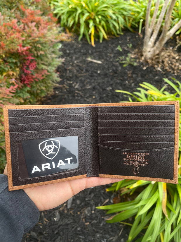 Ariat Mens Dark Chocolate Bi-Fold Wallet