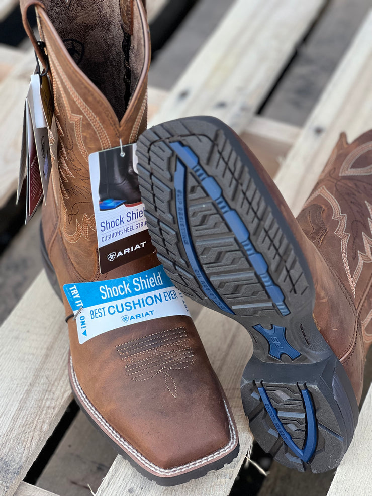 Ariat Men's Brown Hybrid Ranchwork Western Boot