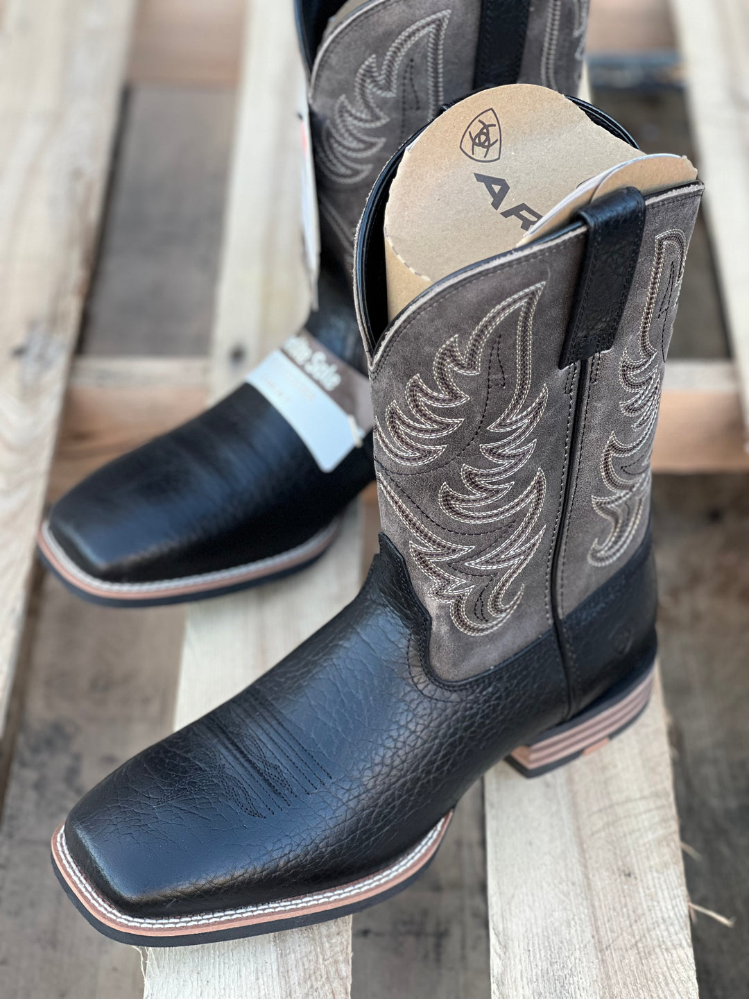 Ariat Men's Black/Slate Grey Everlite Countdown Western Boot