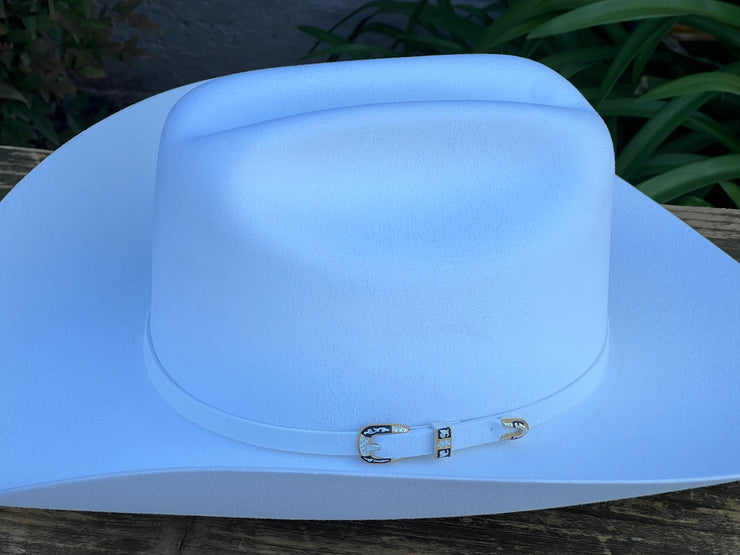 10x Larry Mahan Oro Blanco/White Fur Felt Cowboy Hat (Horma JOAN)