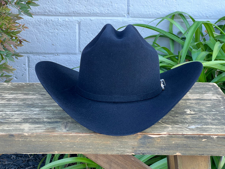 10x Larry Mahan Jerarca Black Fur Felt Cowboy Hat