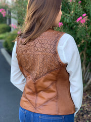 Cuadra Bovine Perforated Leather Vest