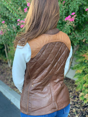 Cuadra Bovine Two Tone Leather Vest