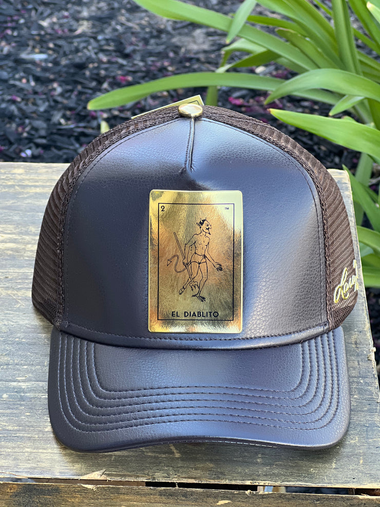 El Diablito - Leather Brown Cap