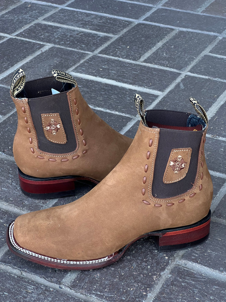 Los Altos Aztec Botin Cuadrado para Dama (GAMUZA CHEDRON)