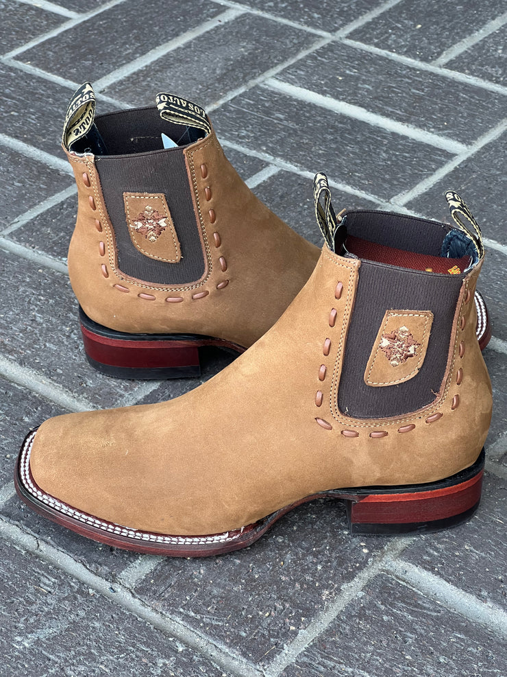Los Altos Aztec Botin Cuadrado para Dama (GAMUZA CHEDRON)