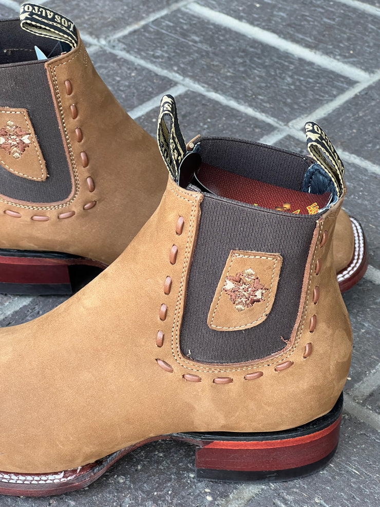 Los Altos Aztec Botin Cuadrado para Dama (GAMUZA CHEDRON)