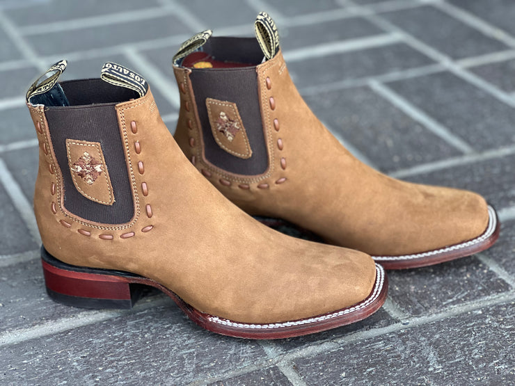 Los Altos Aztec Botin Cuadrado para Dama (GAMUZA CHEDRON)