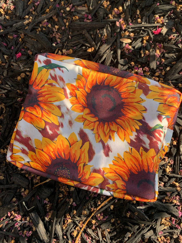 Western Sunflower Cosmetic Bag