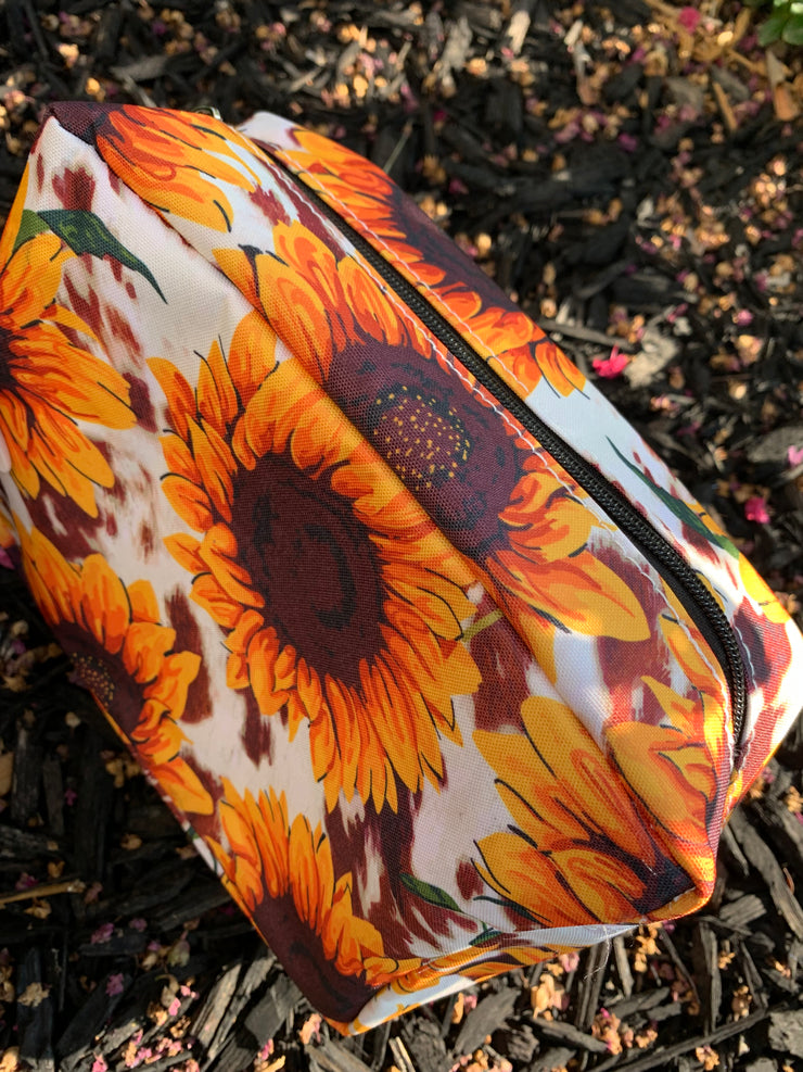 Western Sunflower Cosmetic Bag