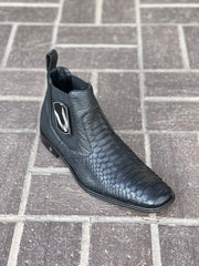 Vestigium Black Python Chelsea Boot