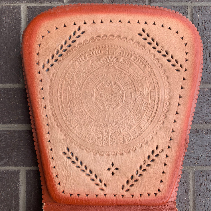 Leather Car Seat Cover / Respaldo de Cuero para Carro (Aztec Calendar)