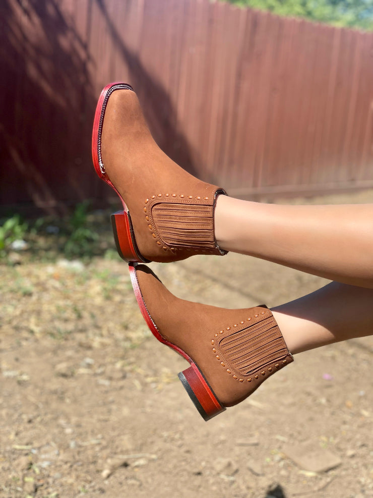 Los Altos Women Botin Cuadrado para Dama (GAMUZA CHEDRON)