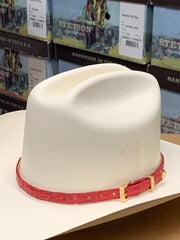 Genuine Red Caiman Leather Hat Band