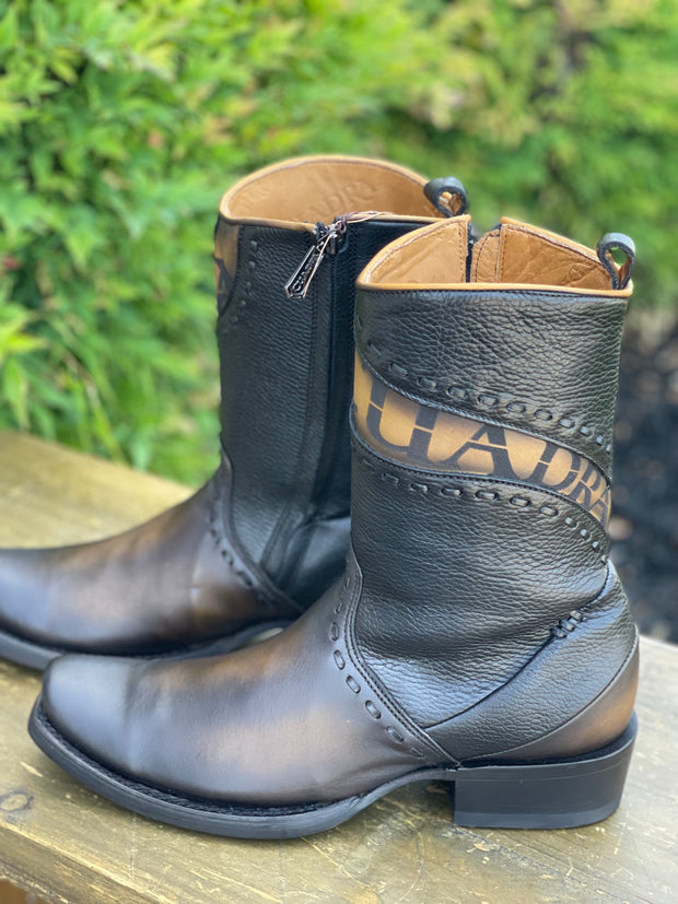 Cuadra Viena Negro Dubai Toe Leather Ankle Boot - 1JERS (CU559)