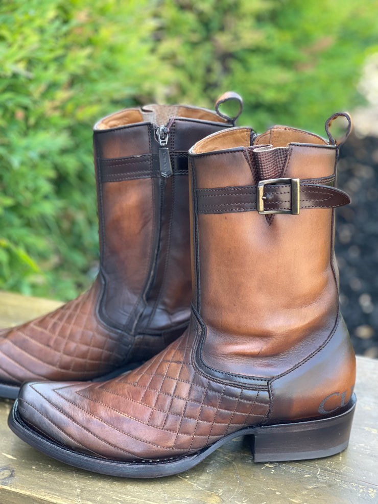 Cuadra Acanalado Dubai Toe Leather Ankle Boot