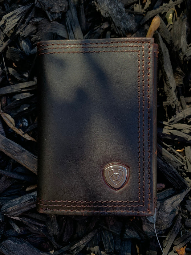 Ariat Men's Rowdy Trifold Copper Wallet