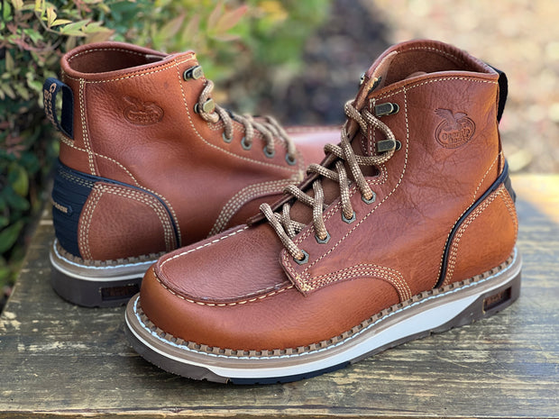 Georgia Boot AMP LT Wedge Brown Mock's-Toe Work Boot - GB00489