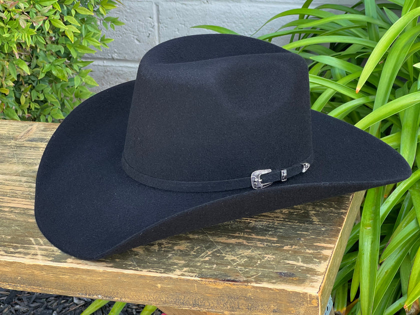 Vtg Stetson Cowboy Hat Black 6x Beaver Felt Size 1/2