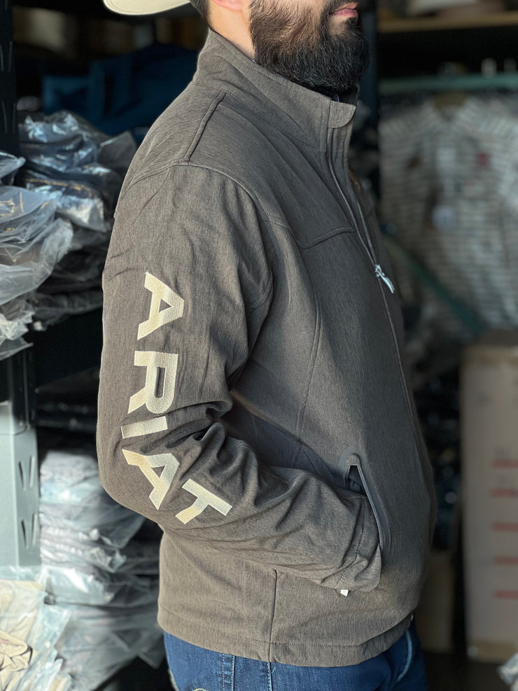 Ariat: Men's Logo 2.0 Softshell Dark Brew/Tan Jacket – La Raza Western Wear Ariat: Men's Logo 2.0 Softshell Dark Brew/Tan Jacket – La Raza Western Wear