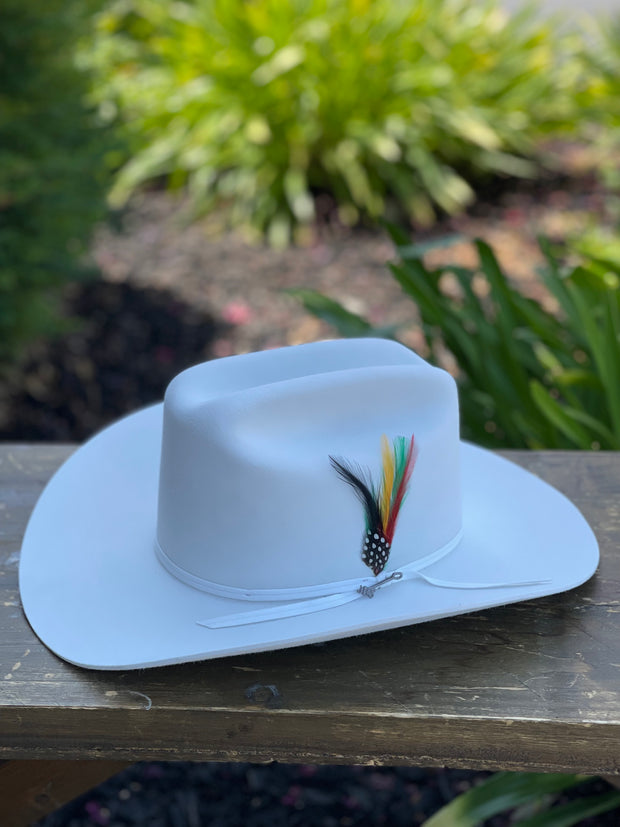 Stetson 6x Spartan Premium White Cowboy Felt Hat Sinaloa (Copa Chica Falda/Brim 3.5")