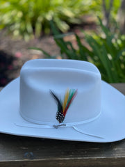 Stetson 6x Spartan Premium White Cowboy Felt Hat Sinaloa (Copa Chica Falda/Brim 3.5")