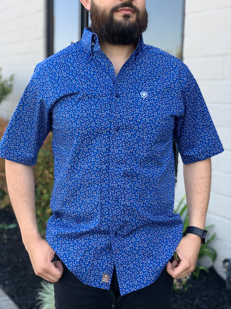 Ariat Berkeley Blue Depths Classic Fit Short Sleeve Shirt
