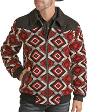 Panhandle Men's Red Aztec Wool Coat