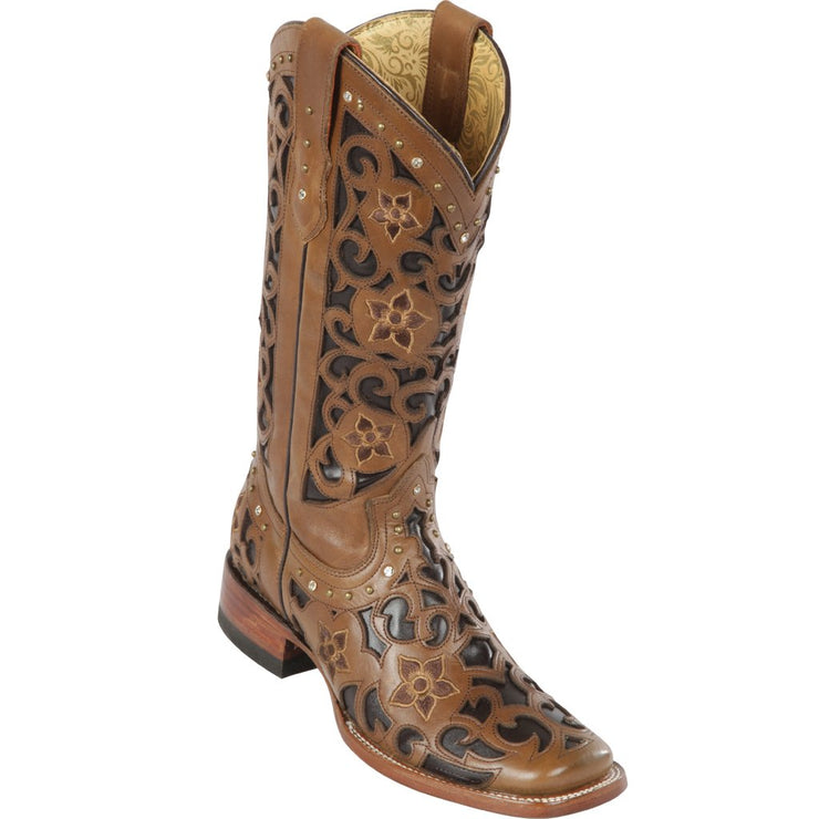 Quincy Wide Square Toe Western Cowgirl Boots - Q322L6231
