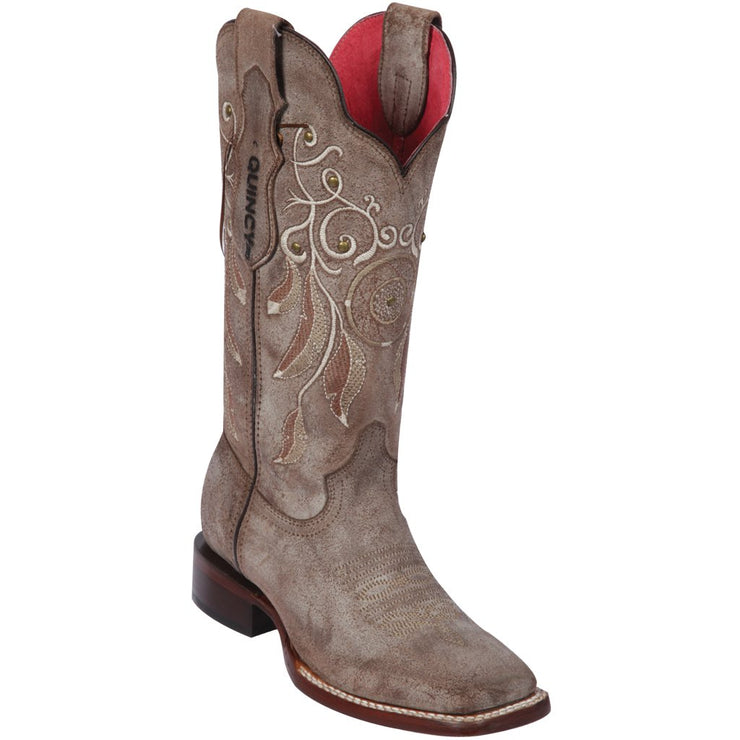 Quincy Wide Square Toe Western Cowgirl Boots - Q322T6311