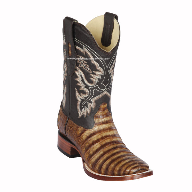 Los Altos Porto Oryx Caiman Belly Wide Square Toe Cowboy Boots